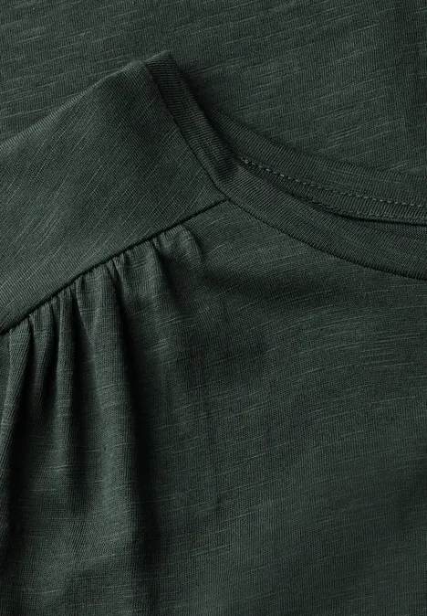 T-shirt avec fronces mid green