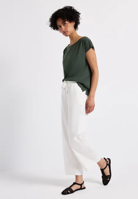 T-shirt avec fronces mid green