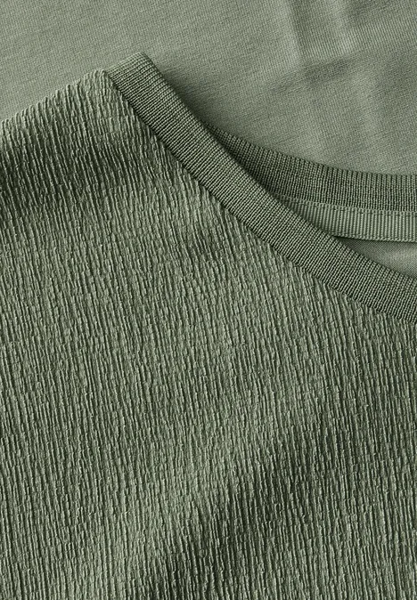 T-shirt à structure mixte dry salvia green