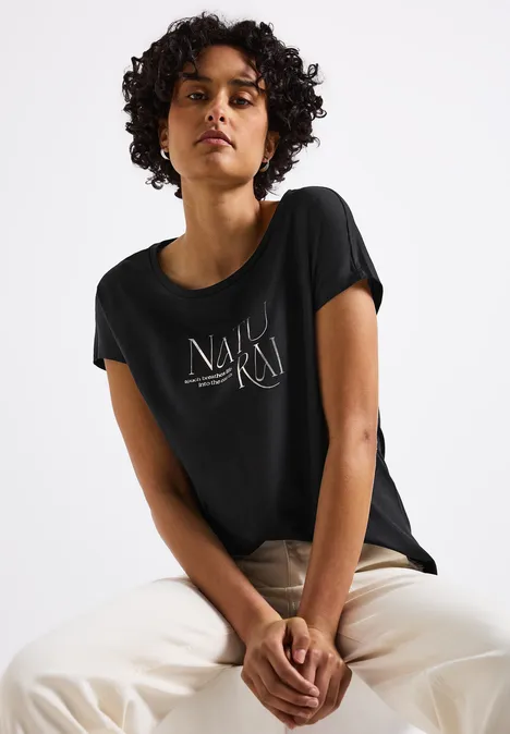 T-shirt avec des paillettes Black