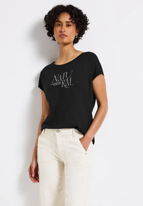 T-shirt avec des paillettes Black