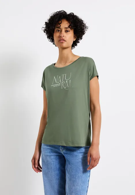 T-shirt avec des paillettes dry salvia green