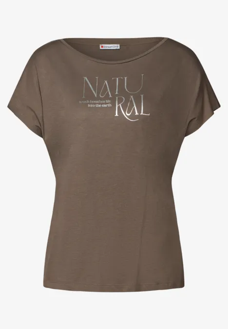 T-shirt avec des paillettes mute mocha