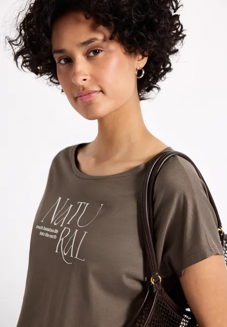 T-shirt avec des paillettes mute mocha