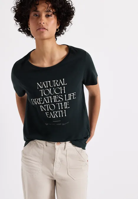 T-shirt avec art wording pine grove green