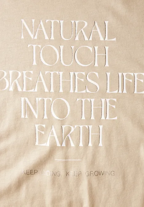 T-shirt avec art wording coastal beige