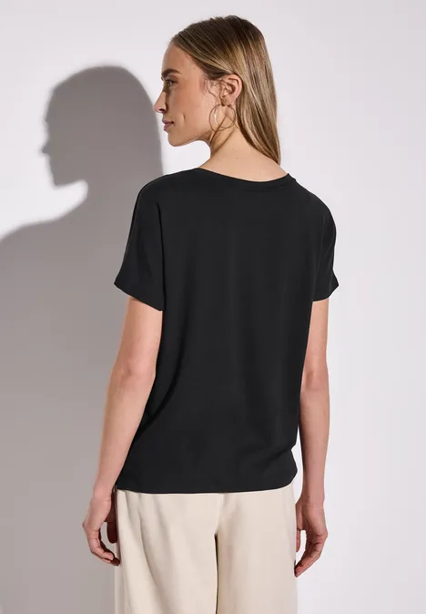 T-shirt en couleur unie Black