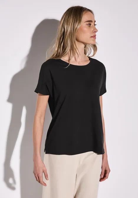 T-shirt en couleur unie Black