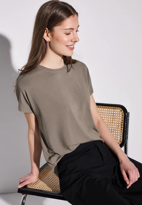 T-shirt en couleur unie stone brown