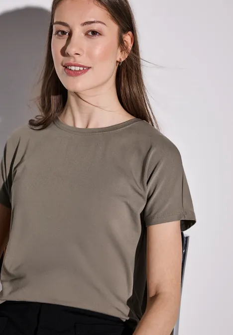 T-shirt en couleur unie stone brown