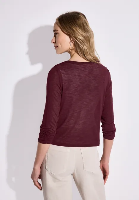 Veste ouverte dark cherry red