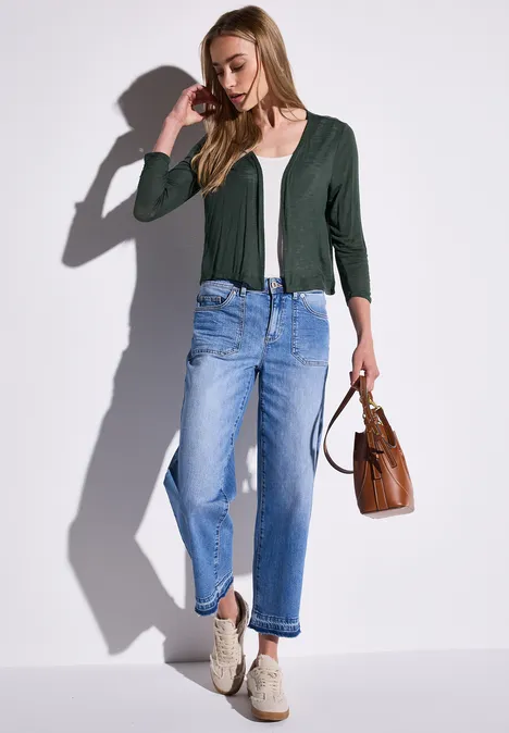 Veste ouverte mid green