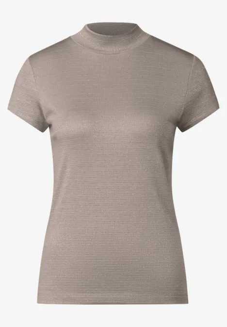 T-shirt à rayures scintillantes vintage stone