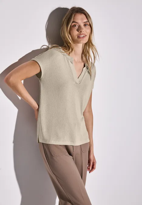 T-shirt en tricot moonstone sand
