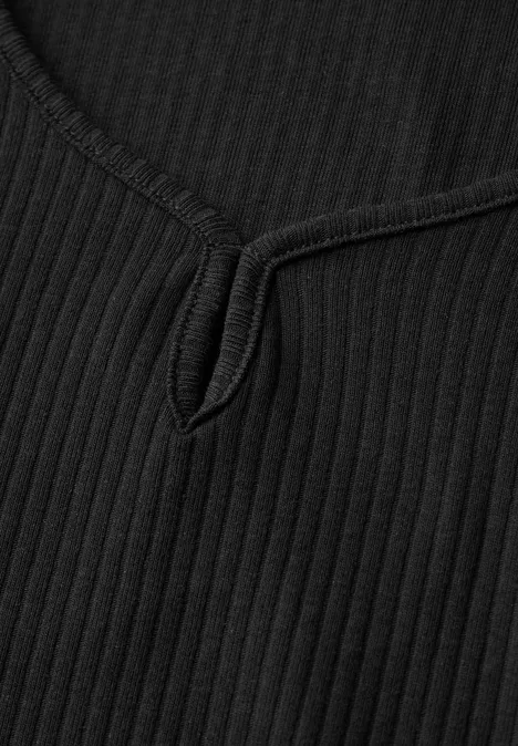 T-Shirt mit Dekortape Black