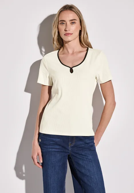 T-shirt avec bande décorative off white