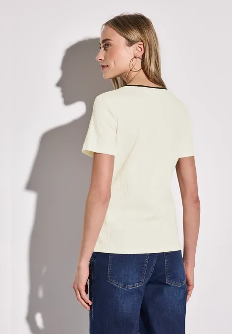 T-shirt avec bande décorative off white
