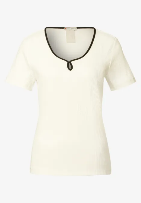 T-shirt avec bande décorative off white