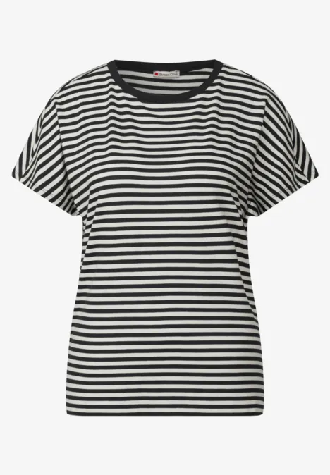 Gestreiftes T-Shirt Black