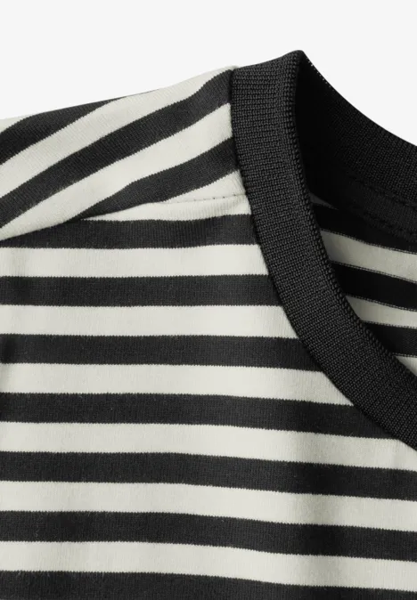 Gestreiftes T-Shirt Black