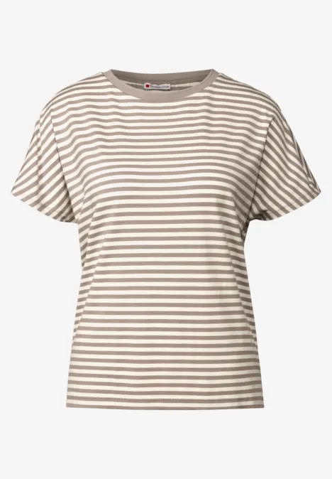 T-shirt à rayures vintage stone