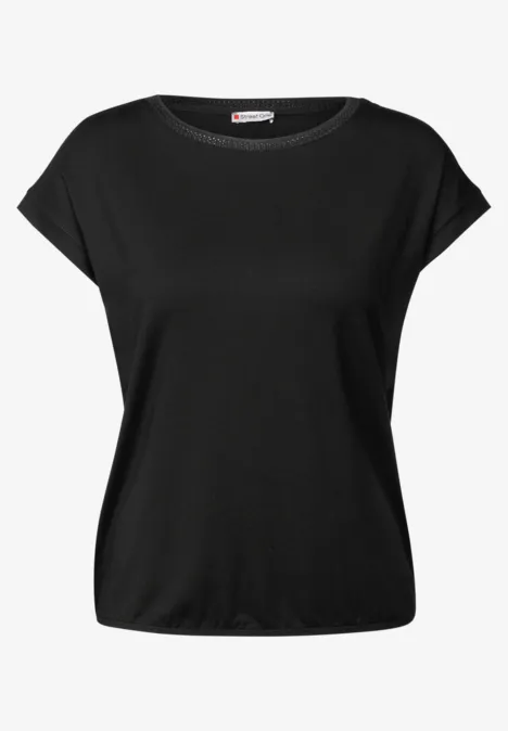 Shirt mit Dekortape Black