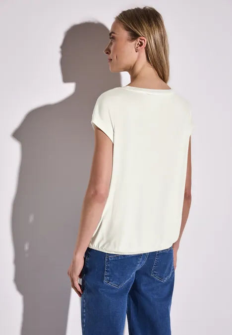 T-shirt avec bande décorative off white