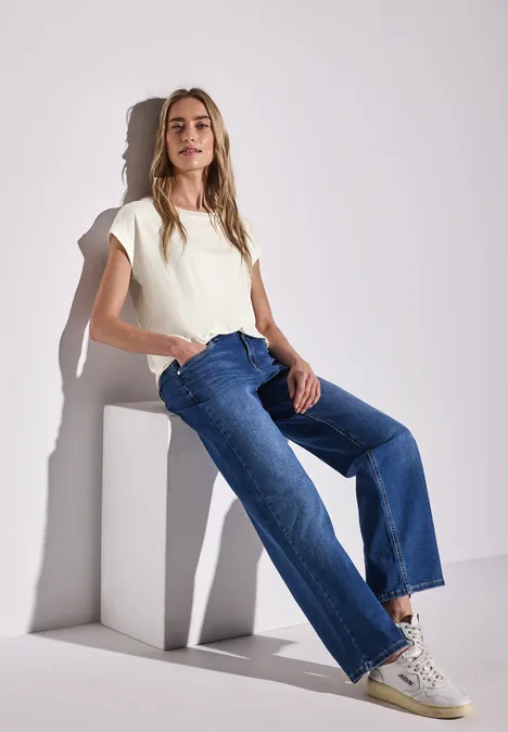 T-shirt avec bande décorative off white