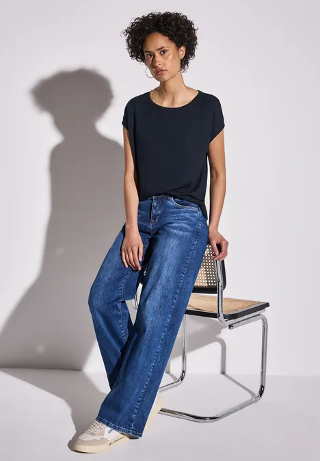 T-shirt avec bande décorative deep blue