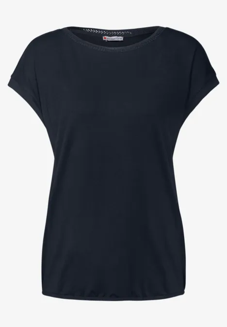 T-shirt avec bande décorative deep blue