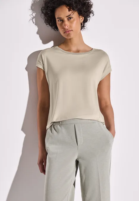 Shirt mit Dekortape moonstone sand