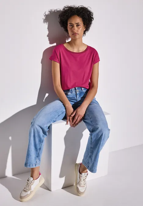 Shirt mit Dekortape juicy berry