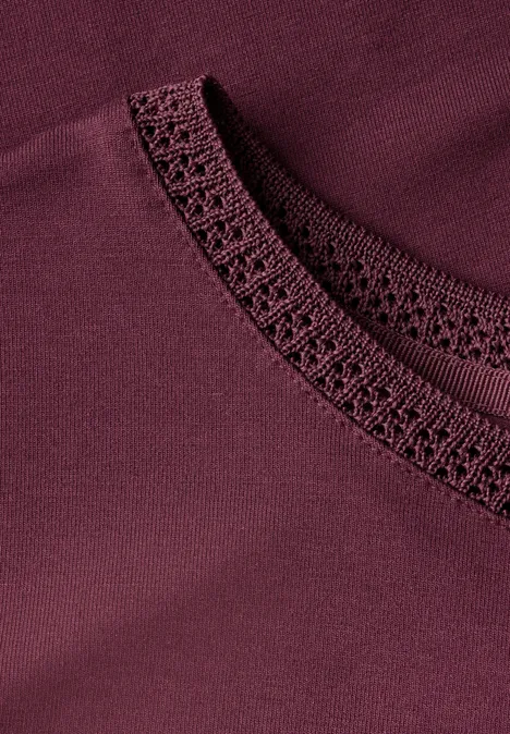 Shirt mit Dekortape dark cherry red