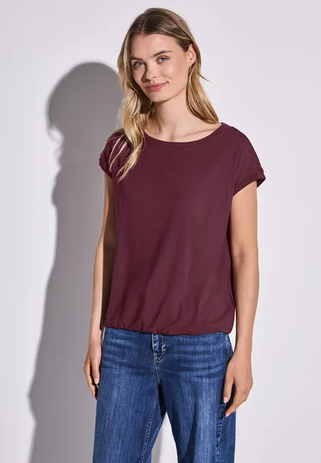 Shirt mit Dekortape dark cherry red