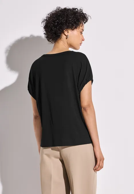 Shirt in Unifarbe Black