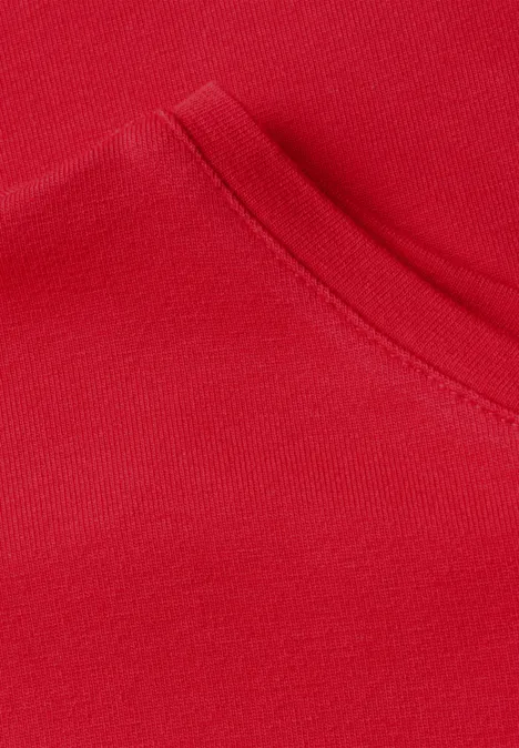Shirt in Unifarbe glory red
