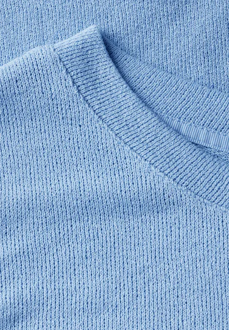 Strick-Look Shirt serenity blue