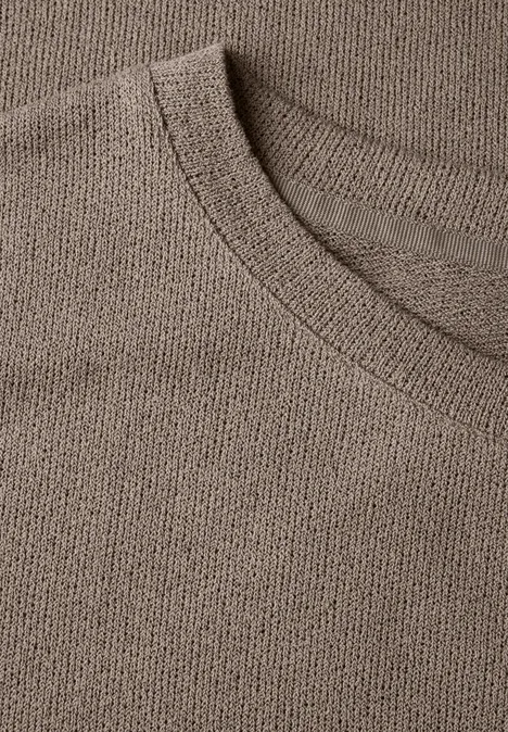 Strick-Look Shirt stone brown
