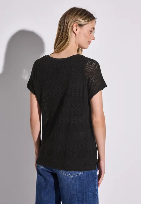 Ajour T-Shirt Black
