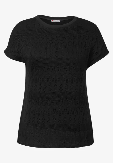 Ajour T-Shirt Black