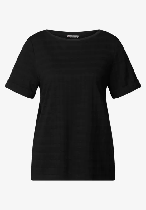 Strukturshirt Black