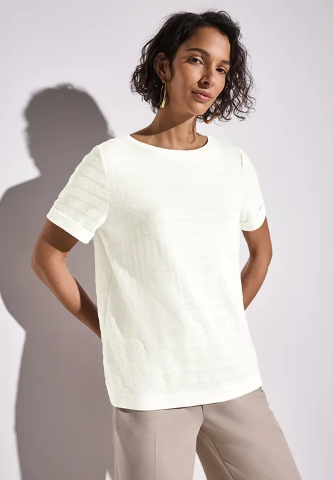 Strukturshirt off white