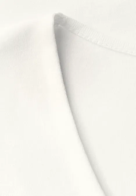 T-Shirt mit Herzausschnitt off white