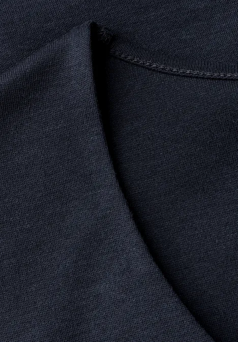 T-Shirt mit Herzausschnitt deep blue
