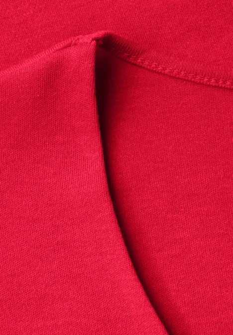 Shirt met hartvormige halslijn glory red