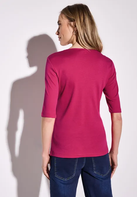 T-Shirt mit Herzausschnitt juicy berry