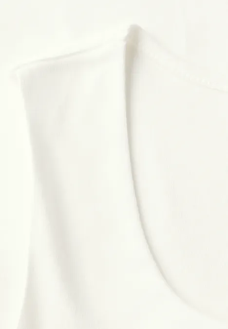 Top mit Carré Ausschnitt off white