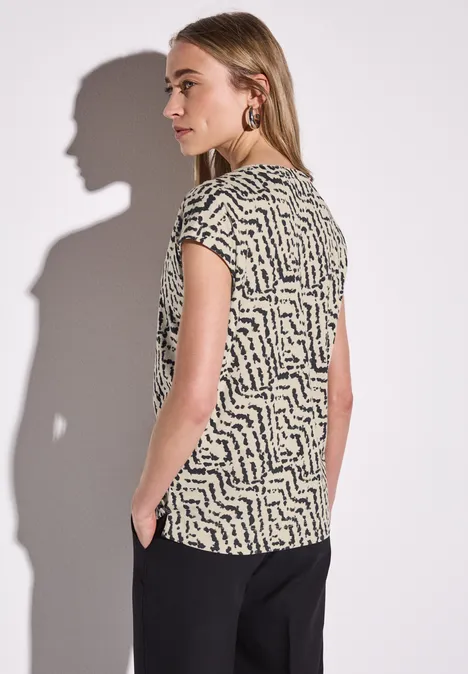 Shirt im Blusen-Look moonstone sand