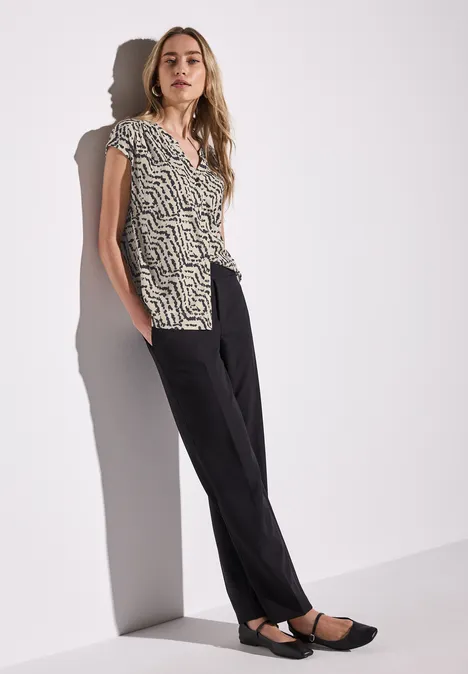 Shirt im Blusen-Look moonstone sand