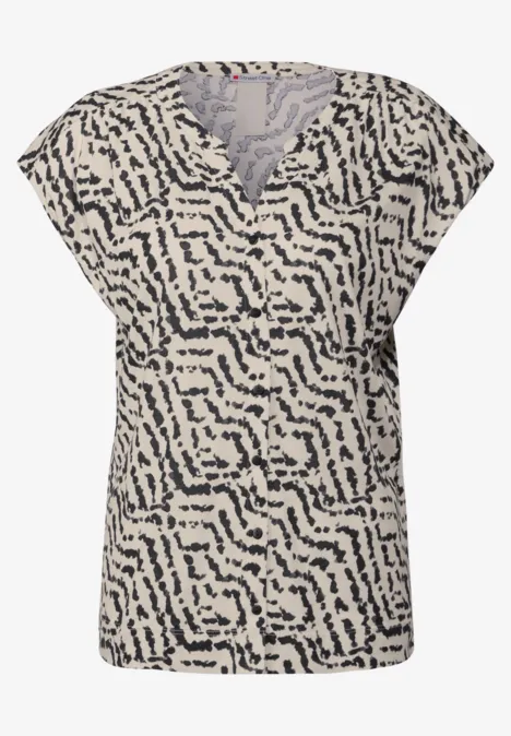 Shirt im Blusen-Look moonstone sand